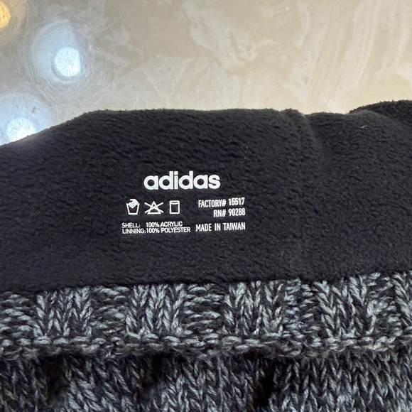 Adidas Charcoal Knit Beanie with Pom-Pom - Picture 3 of 4